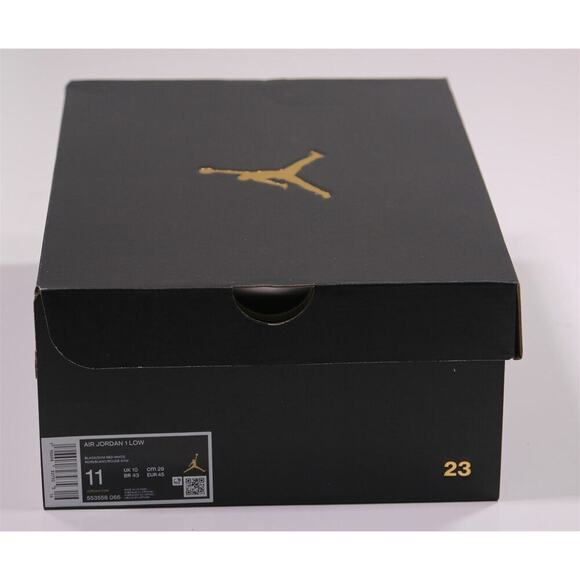 Air Jordan 1 Low Red/Black/White Alternate Bred Toe Worn Once w/ Box Men's US 11 - Picture 14 of 14